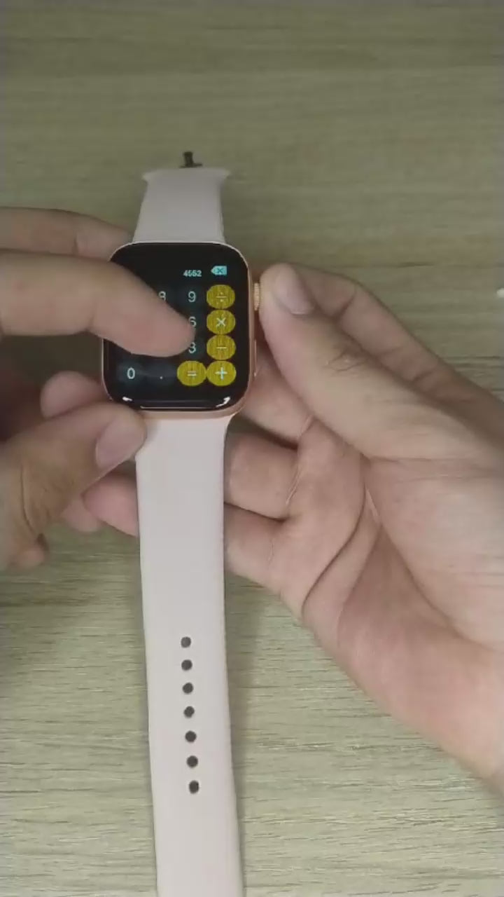 Reloj Inteligente T500 Plus con 2 Pulsos+ Audifonos Bluetooth I12 Rosa